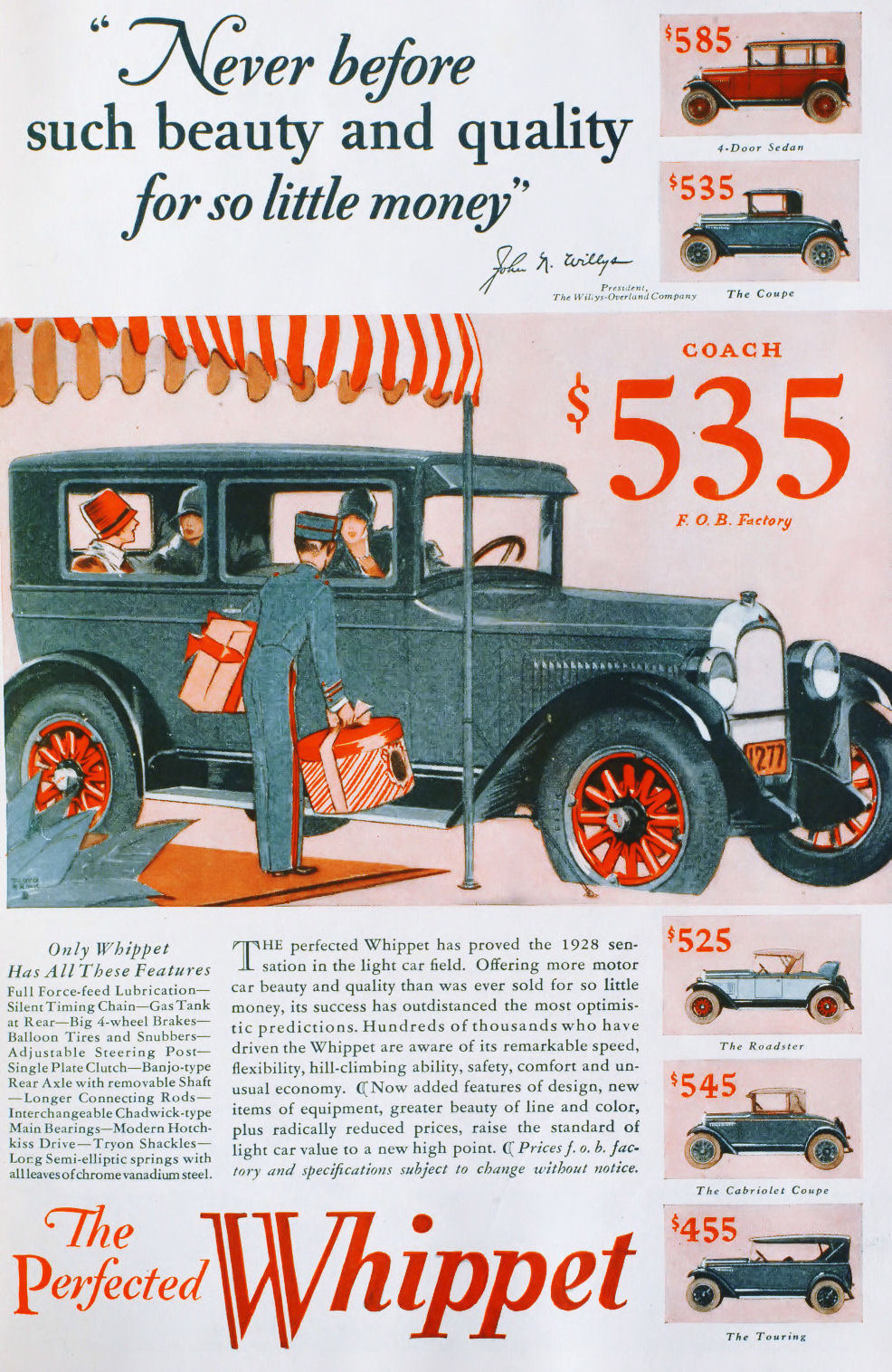 1928 Overland Auto Advertising